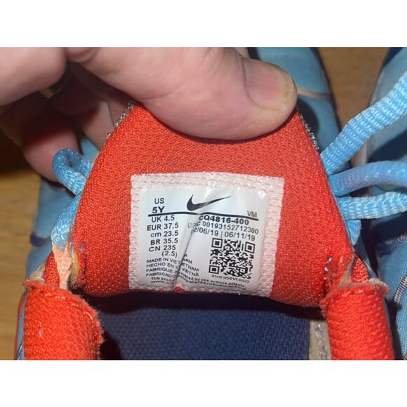 Nike Air Max Plus GS 'SWOOSH CHAIN' Blue Orange White CQ4816 400 GS Sz 5Y - Picture 6 of 8